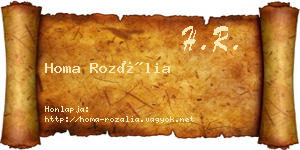Homa Rozália névjegykártya