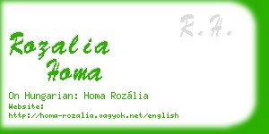 rozalia homa business card